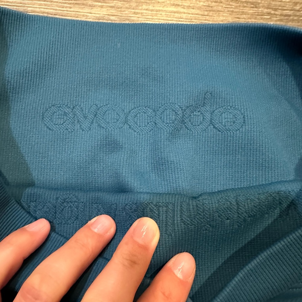 Avocado Ribbed Capri Turquoise - Picture 3 of 5